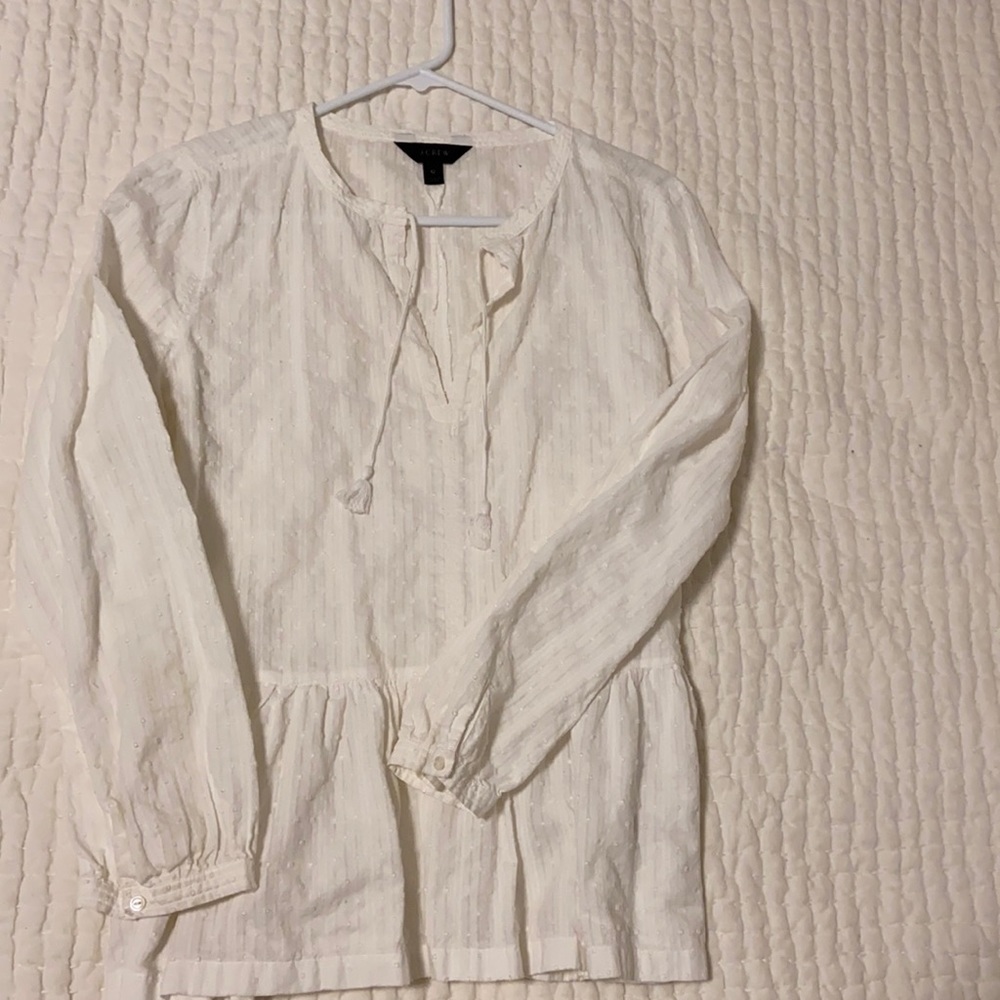J crew blouse, white size 12